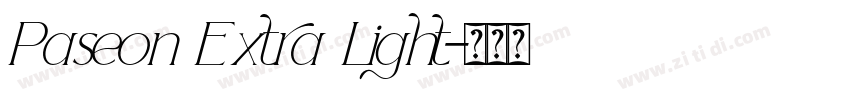 Paseon Extra Light字体转换